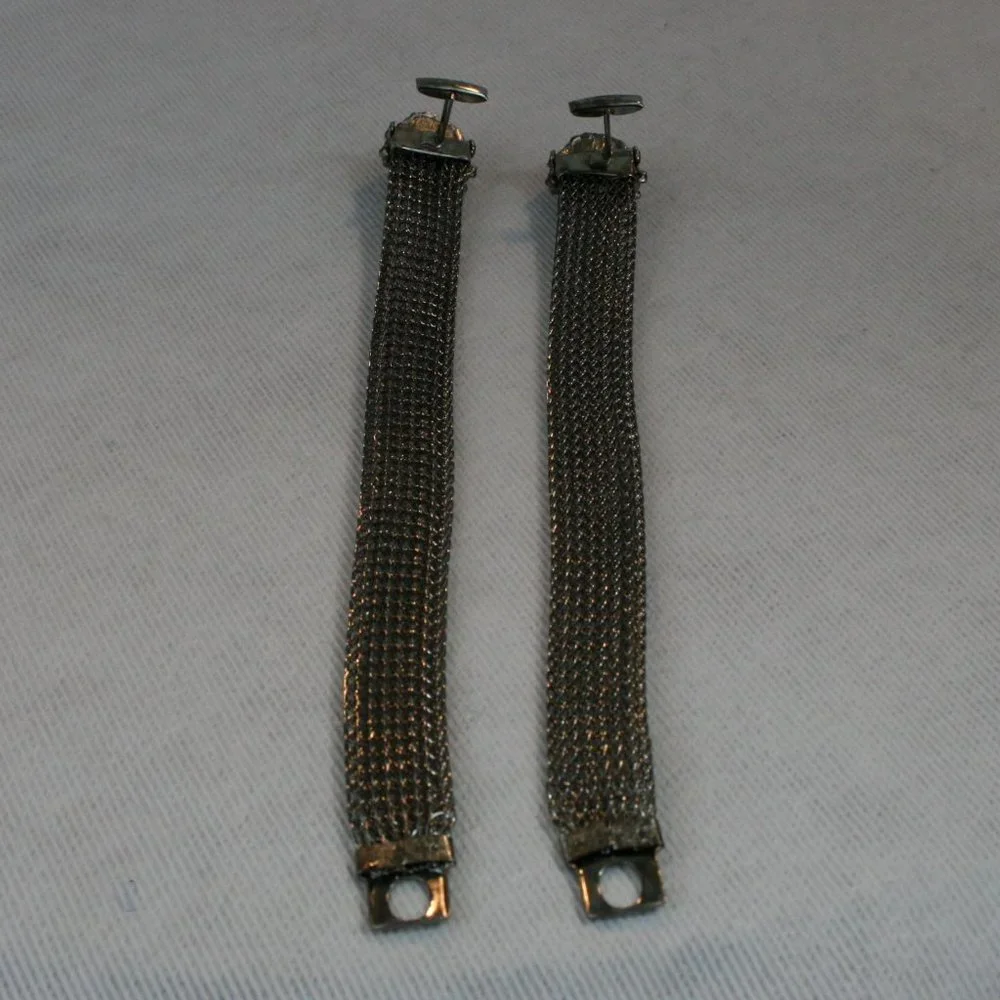 Rare Vintage 40's Carriage House "CARRIBANDS" Silver Cuff Links in original box - Picture 9 of 12